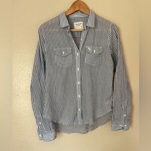 A&F Sheer Striped Cotton Button Down 2 for $22 ❇️